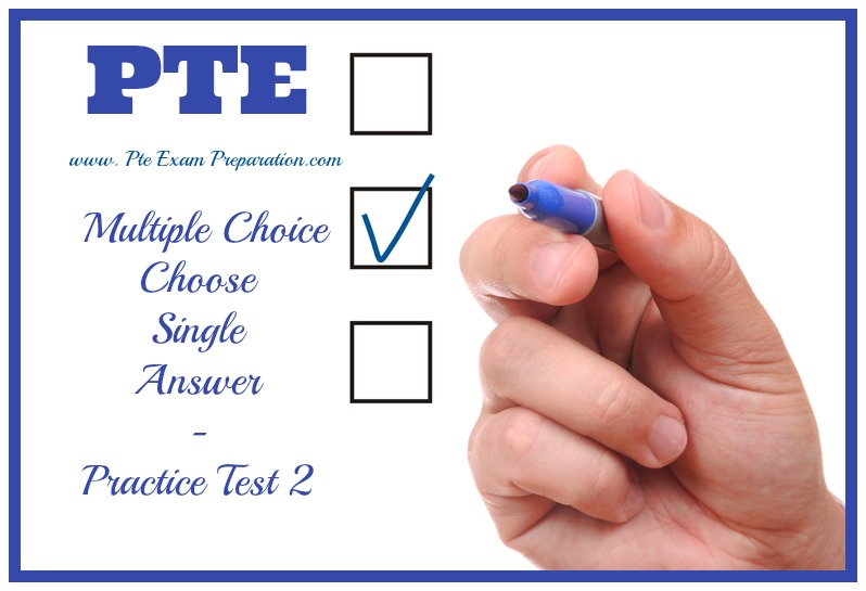 PTE Listening Multiple Choice Choose Single Answer - Sample Practice Test 2