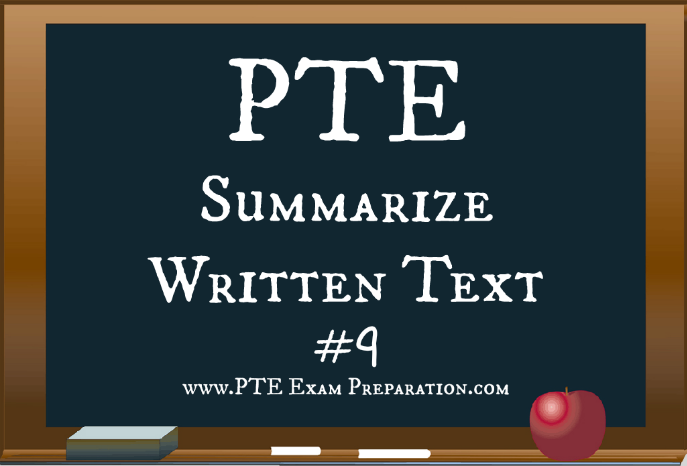 PTE Summarize Written Text - Pearson Academic Study Guide Example 9