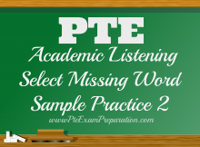 PTE Academic Listening Select Missing Word Sample Practice 2