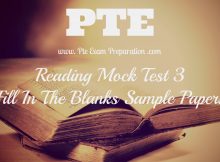 PTE Academic Reading Mock Test 3 (Fill In The Blanks Sample Papers)