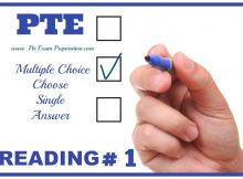 PTE Academic Reading Multiple Choice Single Answer Sample Practice Test