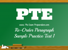 PTE Academic Reading Re-Order Paragraph Sample Practice Test 1