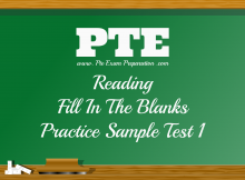 PTE Reading Fill In The Blanks Practice Sample Test 1