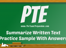 PTE Writing - Summarize Written Text Practice Sample With Answers