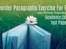 Reorder Paragraphs Exercise For PTE Academic Exam Test Paper 3