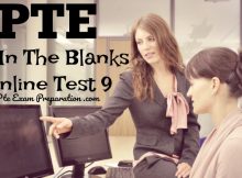 PTE Academic Fill In The Blanks Online Test 9 (PTE Study Material)