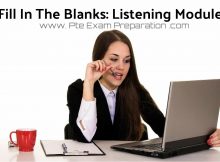 PTE Academic Listening Module Fill In The Blanks Sample Practice Test 6