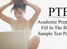 PTE Academic Preparation Fill In The Blanks Sample Test Paper 10