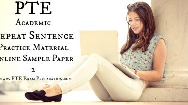 PTE Academic Repeat Sentence Practice Material Online Sample Paper 2