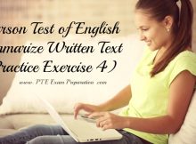 Pearson Test of English - Summarize Written Text (Practice Exercise 4)