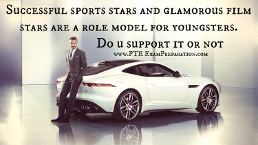 Successful sports stars and glamorous film stars are a role model for youngsters. Do u support it or not
