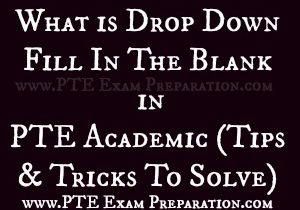 What is Drop Down Fill In The Blank in PTE Academic (Tips & Tricks To Solve)