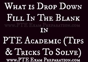 What is Drop Down Fill In The Blank in PTE Academic (Tips & Tricks To Solve)