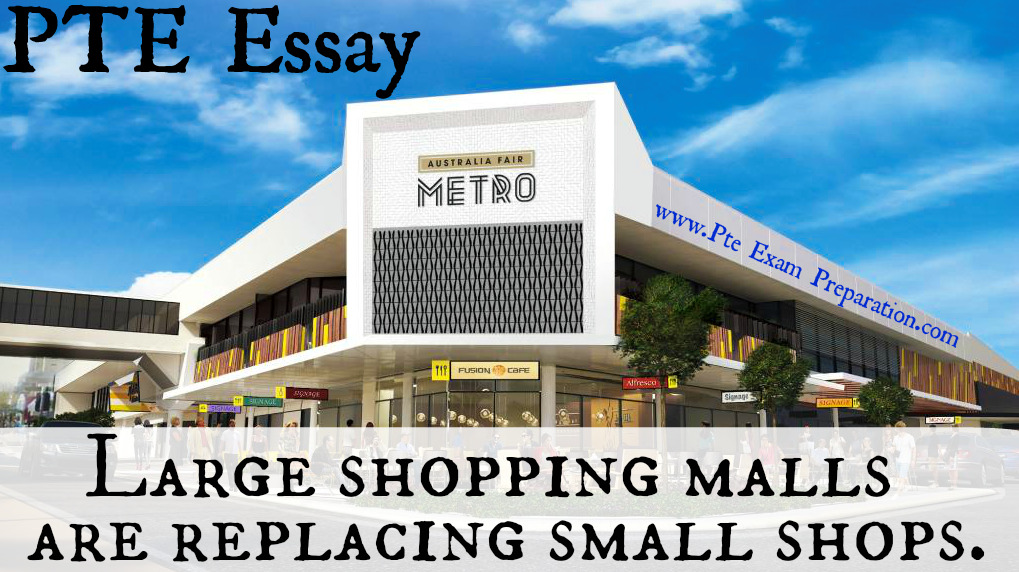 large shopping malls pte essay