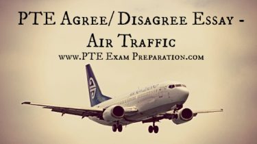 PTE Agree/ Disagree Essay - Air Traffic Increasingly Leading To Noise Pollution