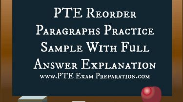 PTE Reorder Paragraphs Practice Sample With Full Answer Explanation