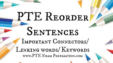PTE Reorder Sentences - Important Connectors/ Linking words/ Keywords