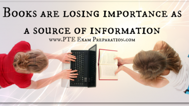 Books are losing importance as a source of information - PTE