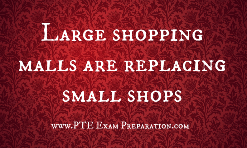 large shopping malls pte essay