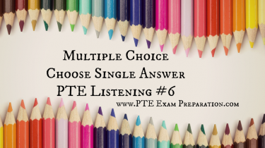 Multiple Choice Choose Single Answer PTE Listening - PTE Academic Test