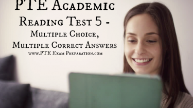 PTE Academic Reading Test 5 - Multiple Choice, Multiple Correct Answers