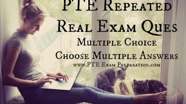 PTE Repeated Real Exam Ques Multiple Choice Choose Multiple Answers