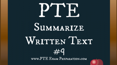 PTE Summarize Written Text - Pearson Academic Study Guide Example 9