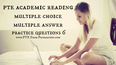 pte academic reading multiple choice multiple answer practice questions 6