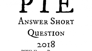 pte answer short question 2018