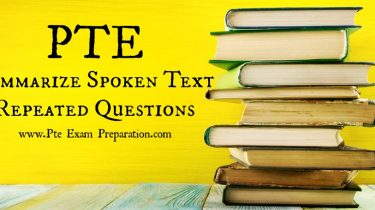PTE Summarize Spoken Text Repeated Questions - Online Material