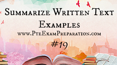 Summarize Written Text Examples