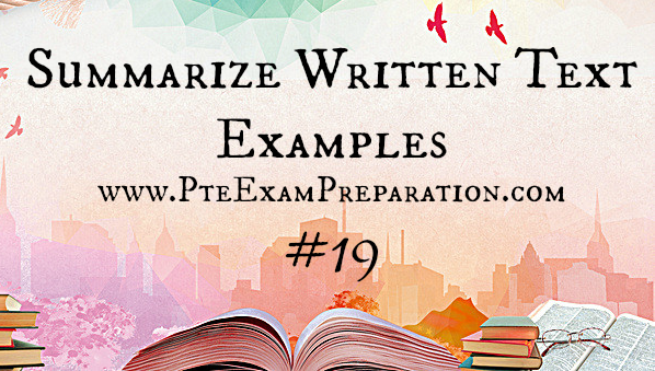 Summarize Written Text Examples