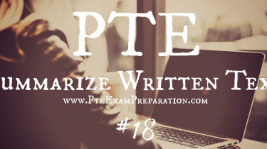 PTE Summarize Written Text Examples Online