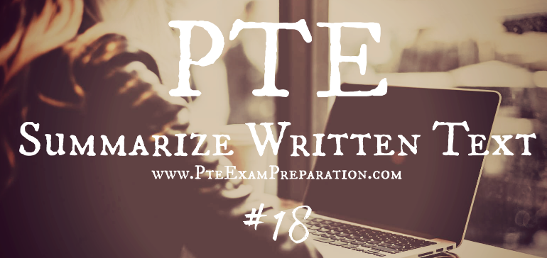PTE Summarize Written Text Examples Online