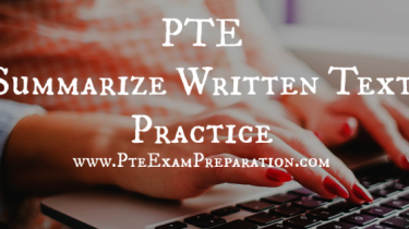 PTE Summarize Written Text Practice