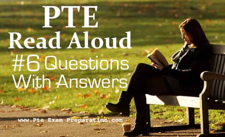pte read aloud real exam questions