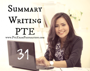 Summary Writing PTE Academic Sample Practice Test English Exam