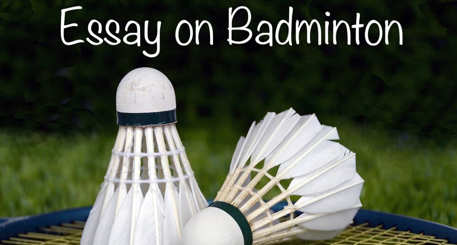 short essay on badminton in english