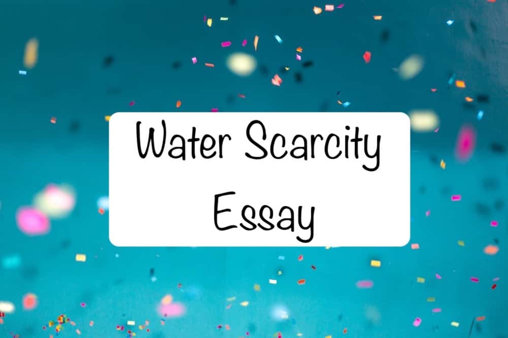 scarcity of water essay in english