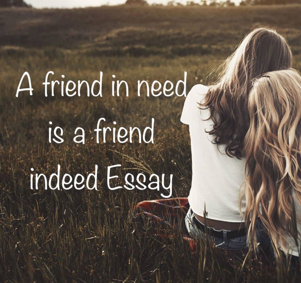 A friend in need is a friend indeed Essay