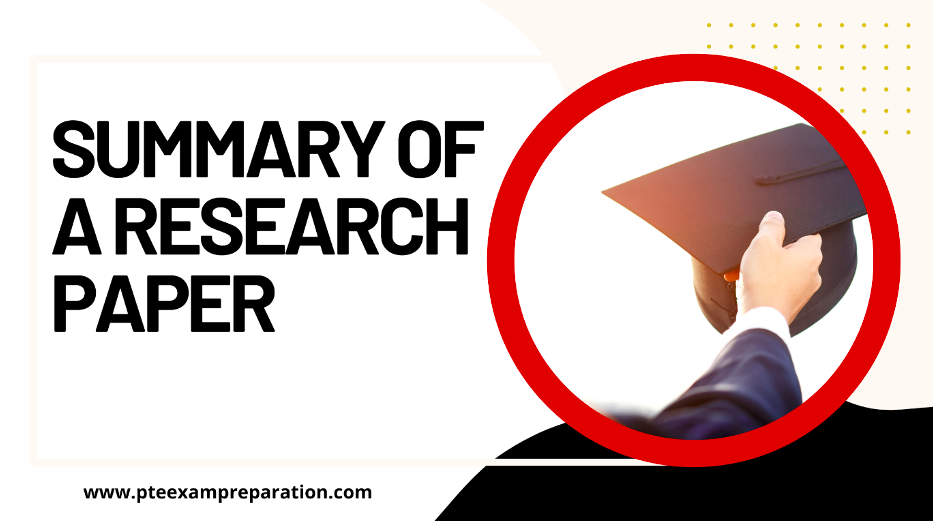 How to Write a Summary of a Research Paper